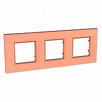 Рамка 3 поста UNICA ХАМЕЛЕОН, розовый жемчуг | код. MGU4.706.37 | Schneider Electric